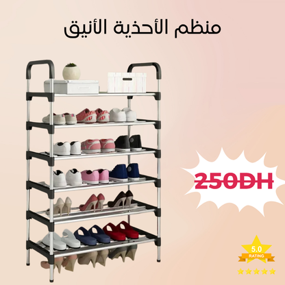 رف تخزين أحذية 6 طبقات